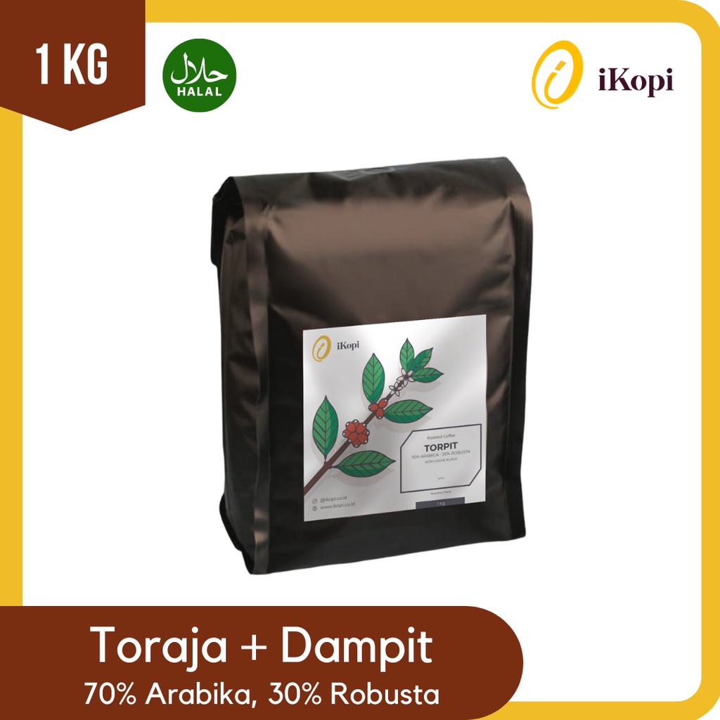 

iKopi | Biji Kopi Torpit (Toraja & Dampit) 70% Arabika, 30 Robusta 1 kg