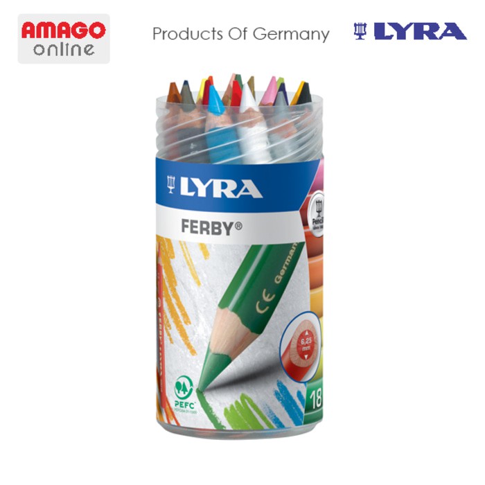 LYRA FERBY LACQUERED - COLOR PENCIL - TUBE 18 COLORS - 3623180