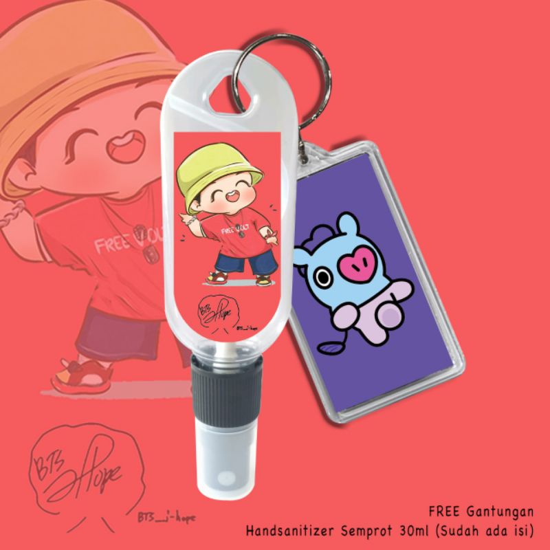 FREE GANTUNGAN KUNCI!! HAND SANITIZER BTS GRUP/BT21 GRUP