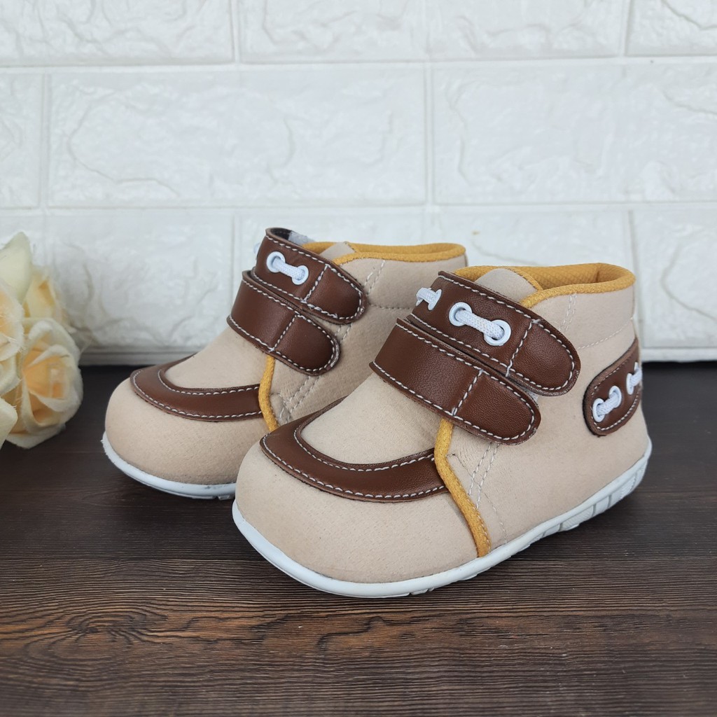 [TAMAN SEPATUKU] SEPATU TRENDY MURAH LAKI-LAKI BOOTS WARNA WARNI ANAK 1-3 TAHUN SOL BUNYI CIT CIT GAX04