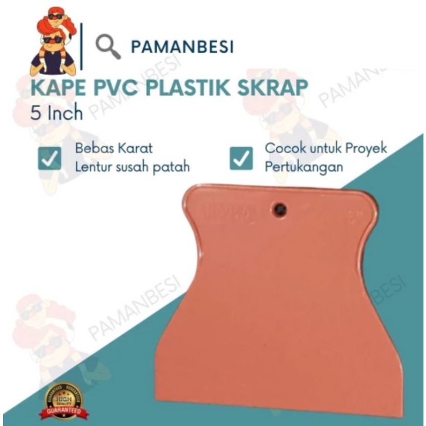 Kape PVC Plastik 5 Inch Scrap Sekrap Skrap Plastic Plamir Tembok Cat