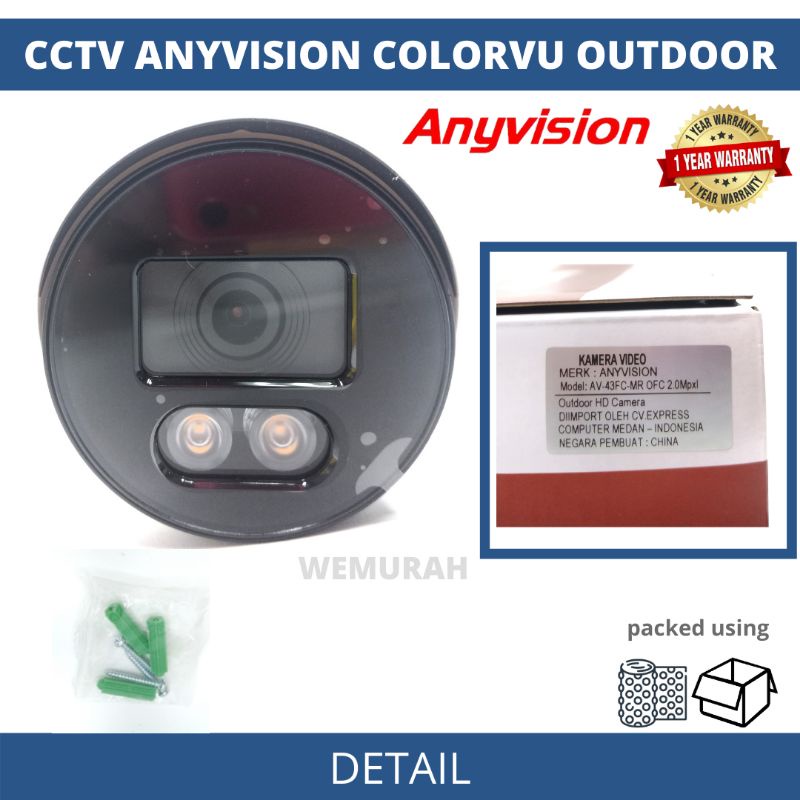 CCTV Anyvision Colorvu Outdoor - 2MP