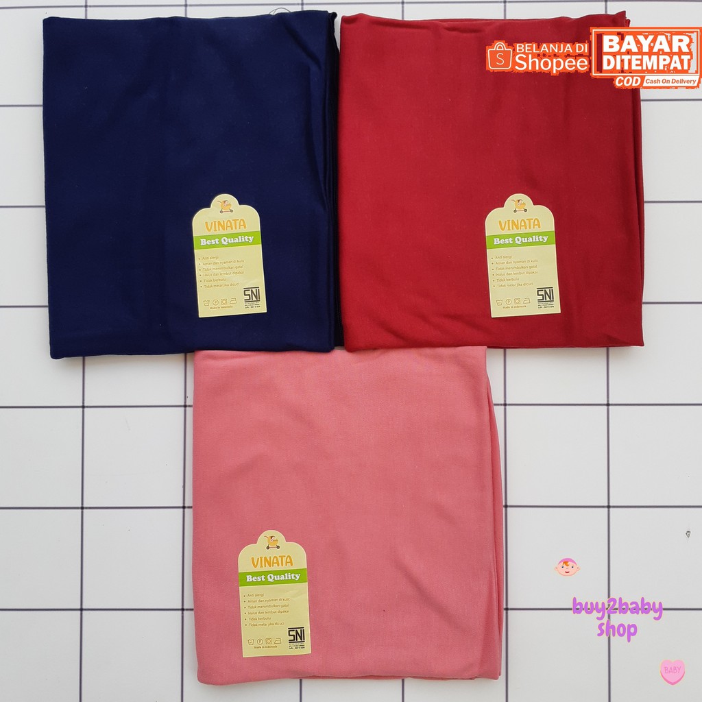 Bedong bayi bahan premium 3 warna eksklusif halus lembut VINATA kemasan baru isi 3 PCS