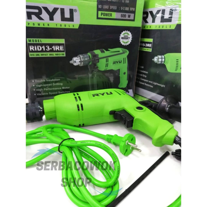 Mesin Bor Listrik 13 Mm RYU Mesin Bor Impact Drill RYU RID 13-1RE