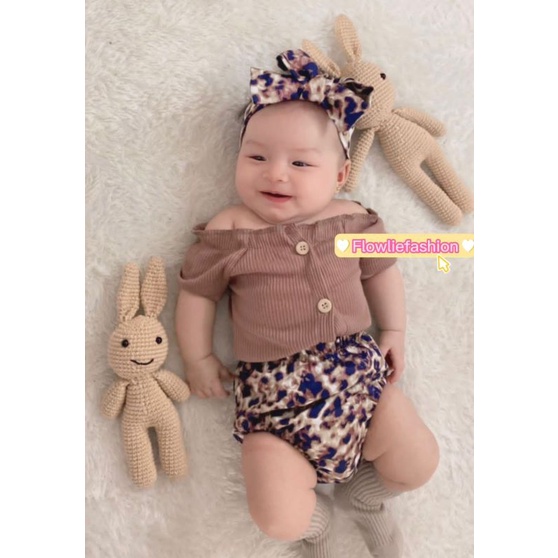 Set Baby leopard Newborn jumper leopard import