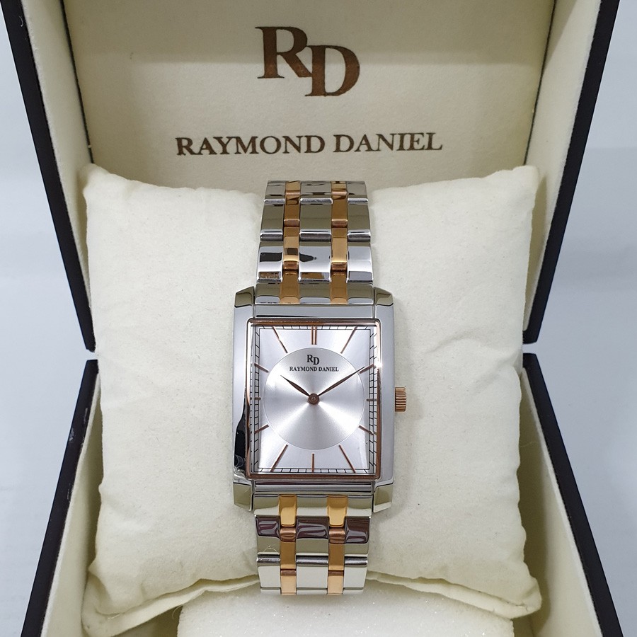 Raymond Daniel RD212 Silver Rosegold ,Jam Tangan Unisex,Original