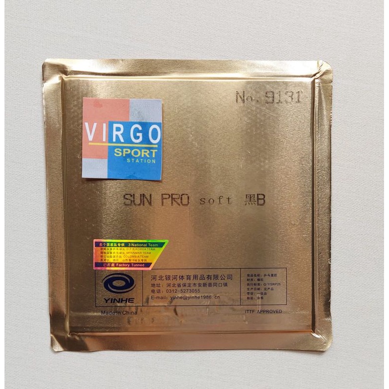 Yinhe Sun Pro soft karet rubber bet pingpong 100%original