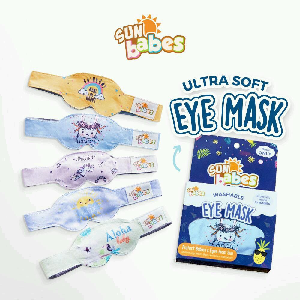 Makassar ! Eye Mask / Penutup Mata Bayi Ultra Soft Sun Babes