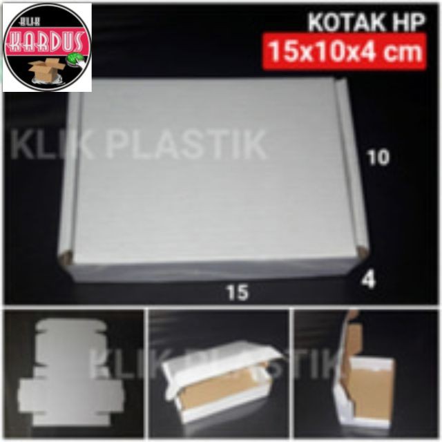 

KARDUS HP 15X10X4 PUTIH/BOX KARDUS SEPATU PACKING KOTAK HP DOS DUS BOX