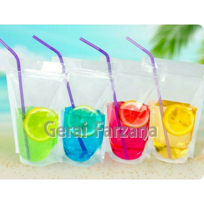 

Plastik Klip Berdiri Uk 13 x 21 250 ml - Standing Pouch Khusus Cairan - STP Transparan - Liquid