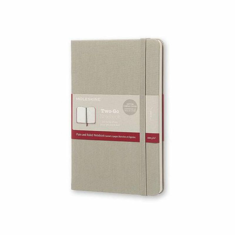Jual Moleskine Two Go (Plain & Ruled Pages in one Notebook) Shopee