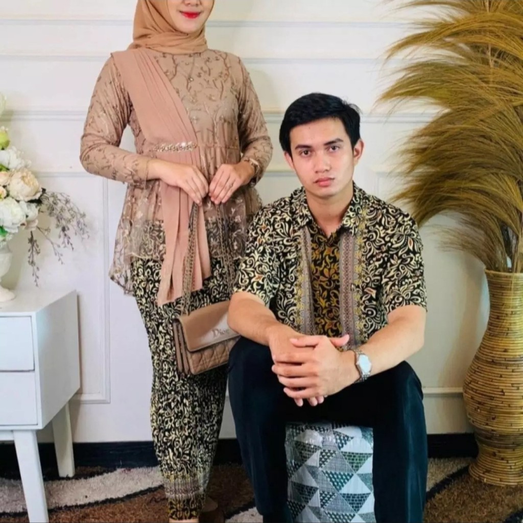 Couple kebaya aurora selendang terbaru - kebaya selendang tulle terlaris -couple kebaya pesta viral