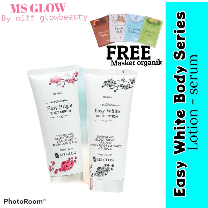 EASY WHITE BODY SERIES MS GLOW , EASY WHITE BODY LOTION MSGLOW