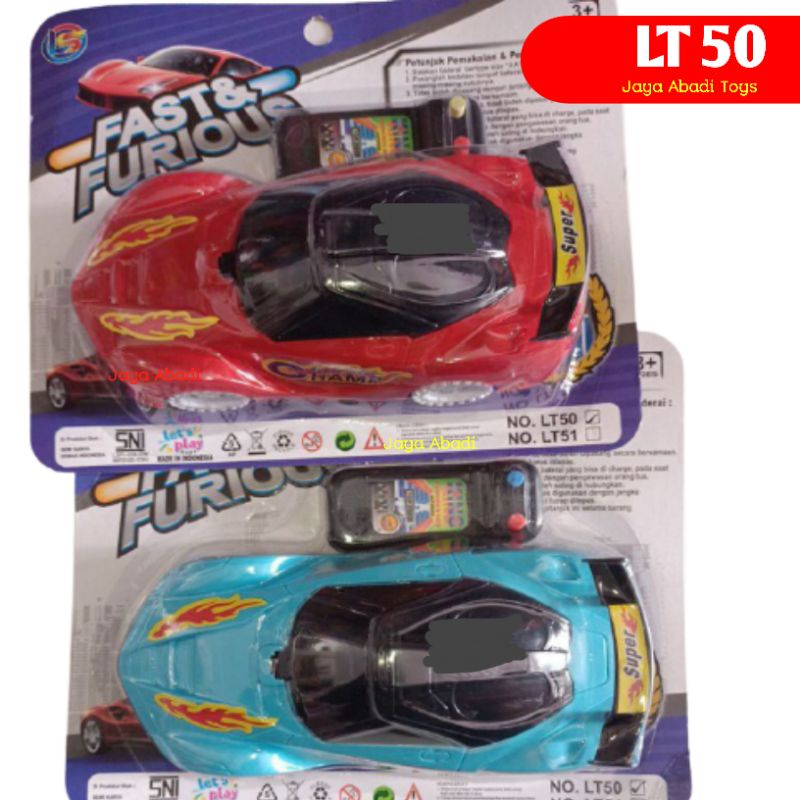 LT 50 - Mainan Mobil Super Car Remot Kabel Fast &amp; Furious LT50