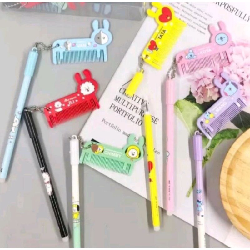 

PULPEN GEL KARAKTER BTS BT21 / PEN GEL K-POP ( Per 3 PCS)