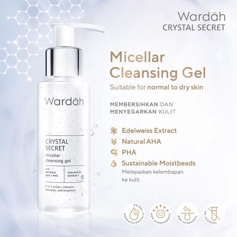 WARDAH Crystal Secret Micellar Cleansing Gel 95ml