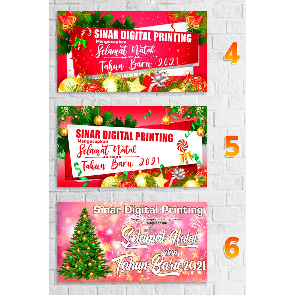 Backdrop Panggung Natal Spanduk Ucapan Natal Dan Tahun Baru Shopee Indonesia