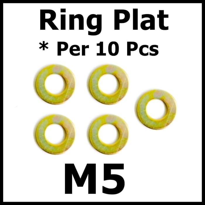 Per 10 pcs Ring Plat ukuran M5 5mm 10pcs