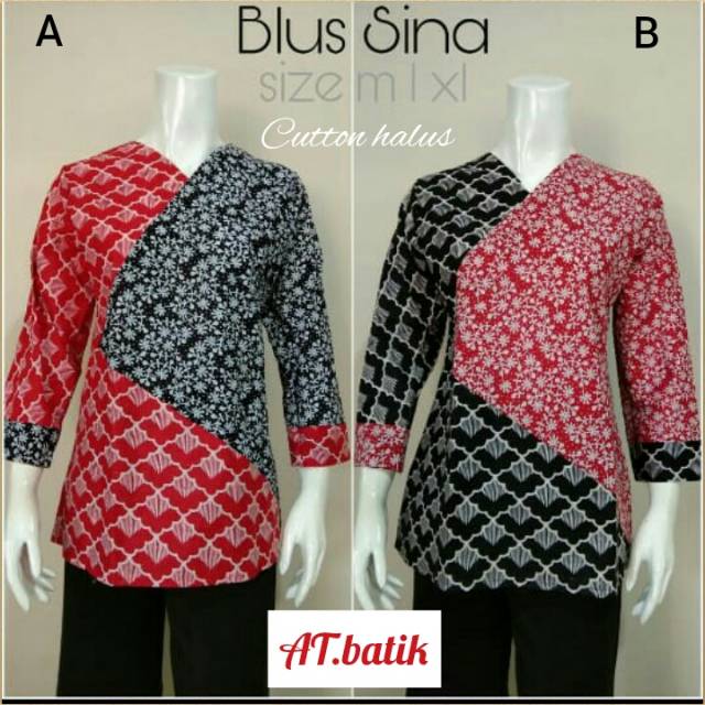 Blus sina poppy batik modetn