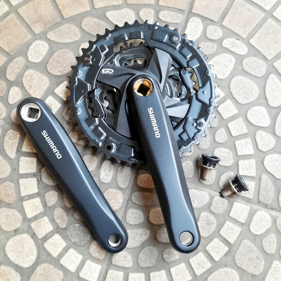 Crank SHIMANO ALTUS M371 44T Gear Gir Crankset Sepeda