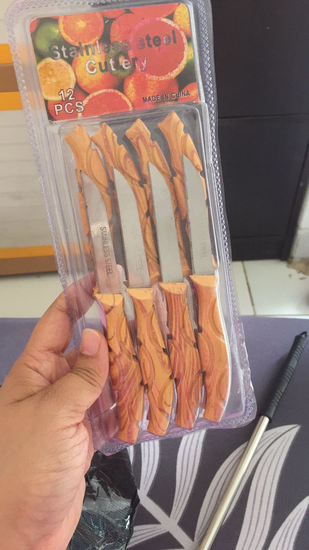 Pisau Dapur Kecil/stainless Steel Cutlery Isi 12pcs