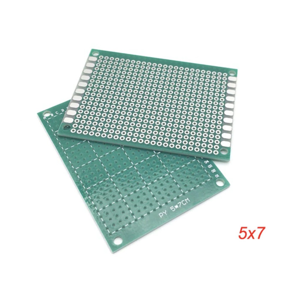 PCB Dot Matrix Single Layer Hole 5x7 cm FR4 Protoboard lubang pitch 2.54mm 5x7cm