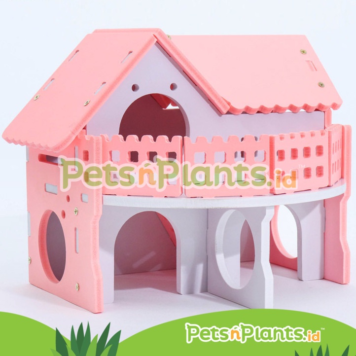 Rumah Tempat Tidur Hamster Mainan Ecoboard - Wooden Ecoboard Hamster Villa Import