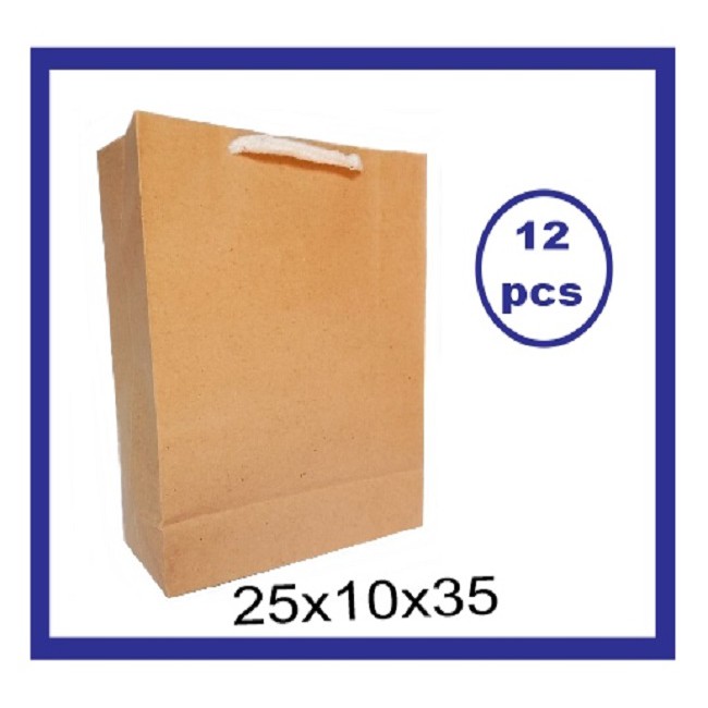 

12pcs tas kertas 25x35 paperbag souvenir paper bag polos besar