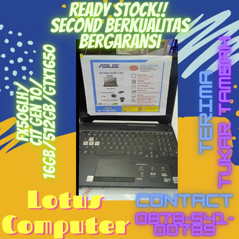 asus tuf fx506LH core i7 gtx1650