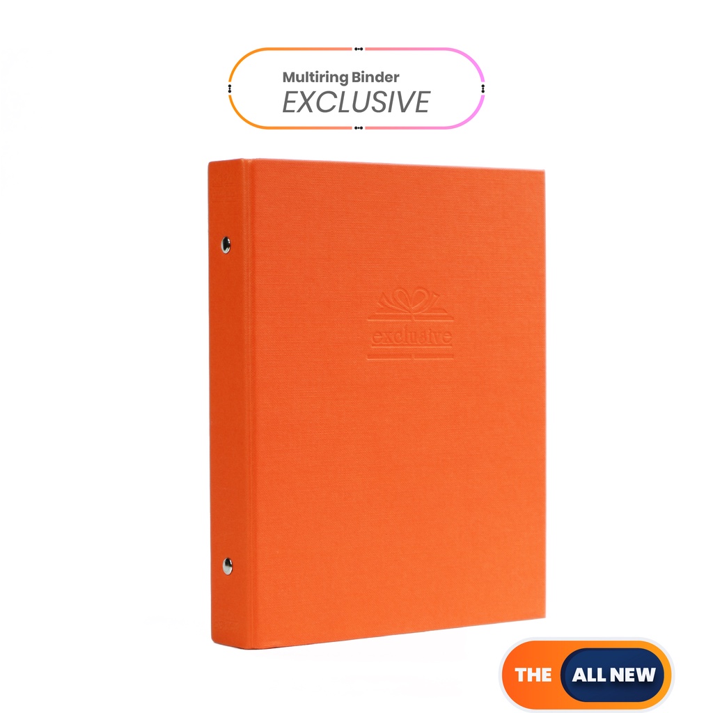 

[Zada] Bantex Exclusive Multiring Binder A5 - 20 Ring O - 25mm Orange #1325 12