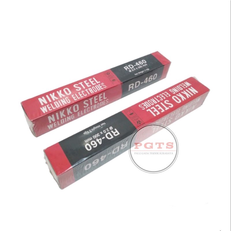 Kawat Las Besi MMA RD 460 2 mm Pack 2kg Nikko Steel RD460 2mm 2 kg Kawat Las RD-460 2 mm Kawat Las Besi 2.0mm Kawat Las Besi 2,0mm Kawat Las RD 460 Dos 2mm Kawat Las 1Pak 2kg RD460 Pakan Las