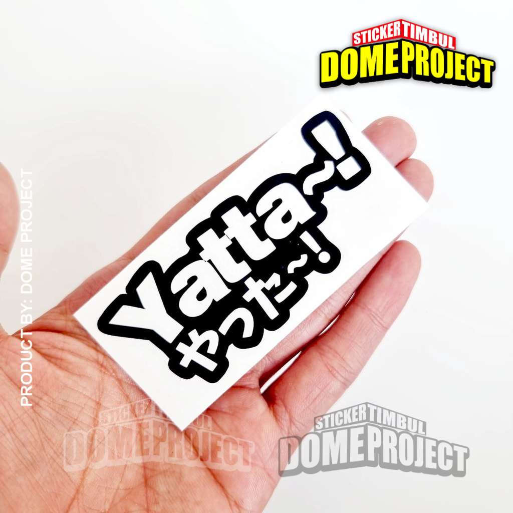 STIKER MOTOR VARIASI CUTTING HURUF JEPANG YATTA 4 WARNA PILIHAN