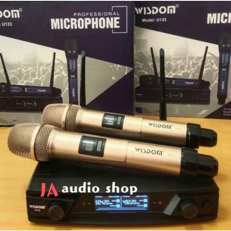 Mic Wireless wisdom u133 Warna gold || WISDOM U 133 ORIGINAL
