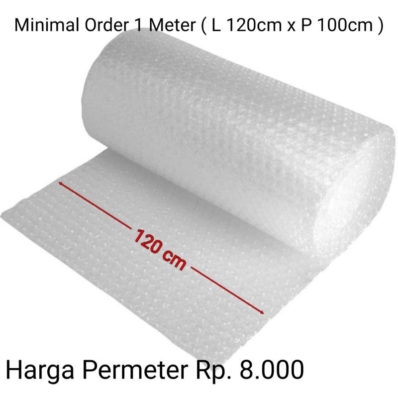 

Bubble Wrap Plastik Packing Ecer Lebar 120cm Jual Permeter Putih dan Hitam SG