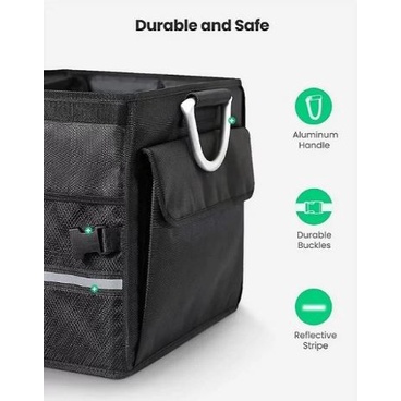 UGREEN Car Storage Box Organizer Trunk Tempat Penyimpanan Botol Air Minum Makanan Snack Di Bagasi Mobil LP256