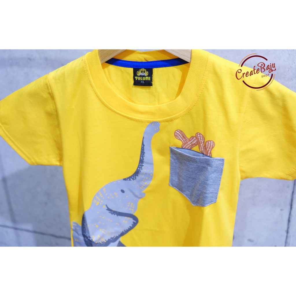 KAOS ANAK LAKI GAJAH KUNING 1-7 TAHUN BAJU ATASAN ANAK LAKI MURAH FASHION BAHAN KATUN