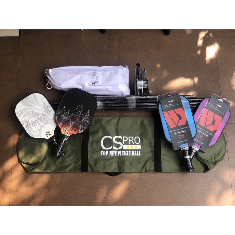 *PAKET PICKLEBALL SET* NETT, PADDLE HUDEF SERIES. HB & CS PRO (Prambanan & Borobudur )