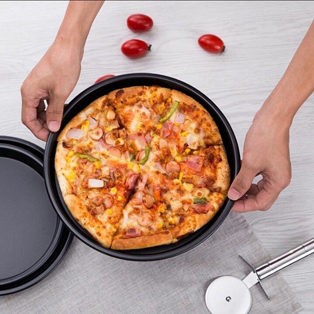 [Elegan] Loyang Pizza Bulat Bakeware Oven Baking Tools Cetakan Nampan