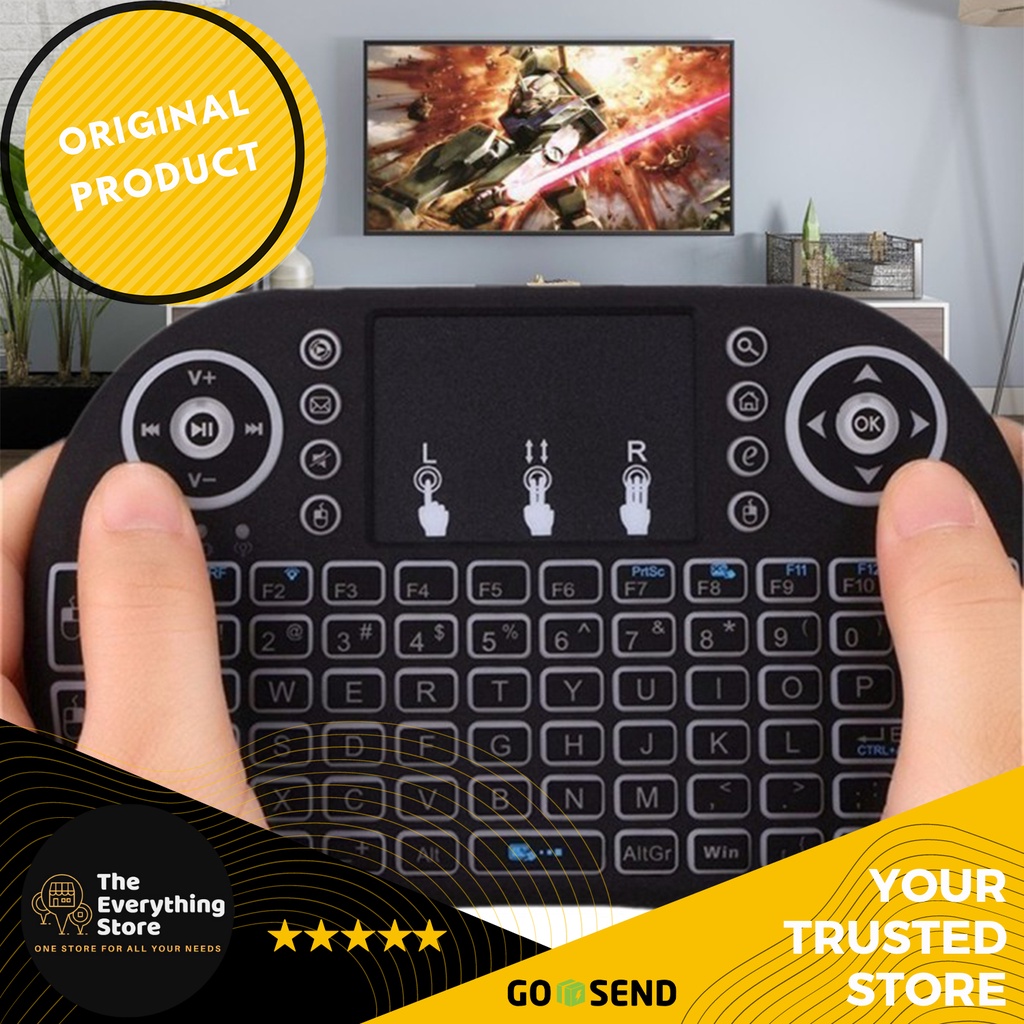 MINIBOT SMART TV / REMOT SMART TV KEKINIAN Keyboard Wireless Mini 2.4GHz Rechargeable with Touchpad 