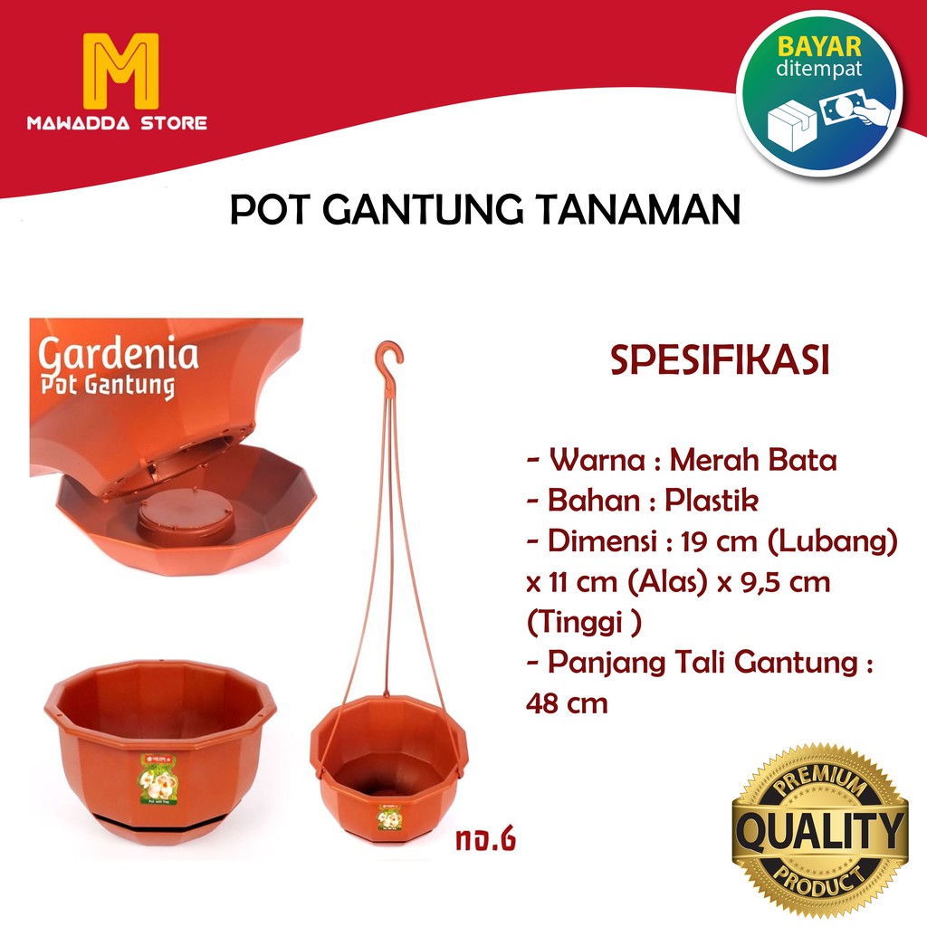 Pot Gantung Tanaman Cantik Taman Pot Gardenia Dengan Tempat Air