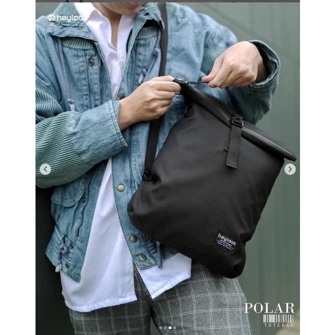 Tas Selempang Kuliah Sekolah Kerja Totebag Polar Waterproof Totebag Polos Multifungsi 2in1 Totebag Ransel Jinjing Tenteng