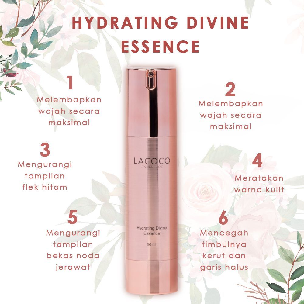 Flashsale Lacoco Hydrating Divine Essence Pencerah Wajah Pelembab ajah