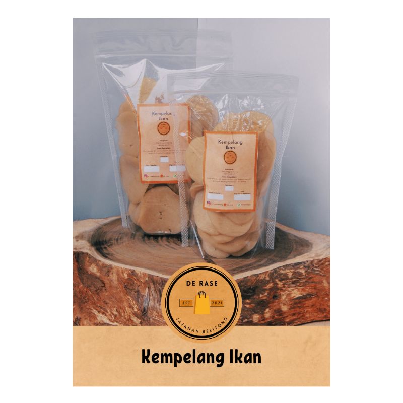 

de_rase Kempelang/Kerupuk Ikan Mentah Asli Belitong Kemasan Bantal 400g Jajanan Belitong