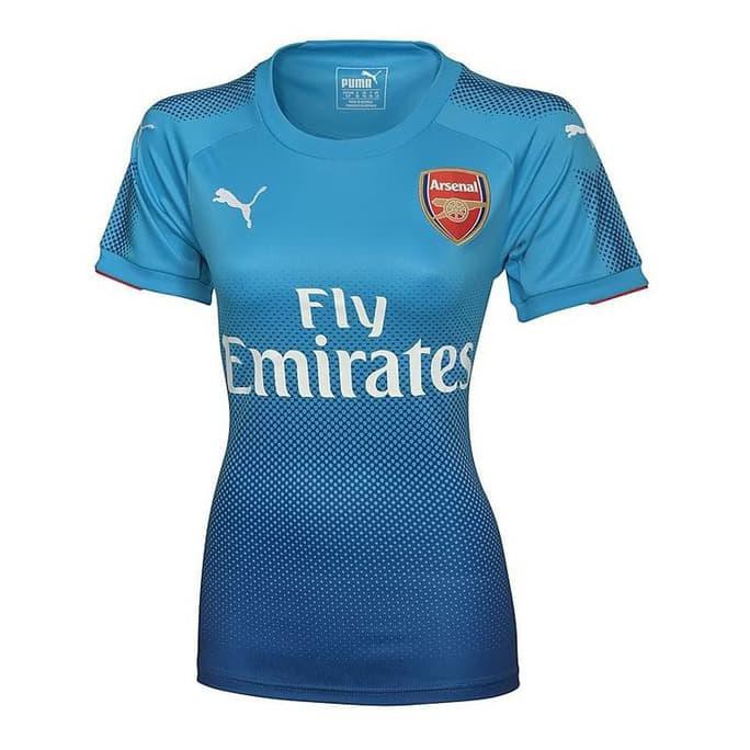 Jersey Baju Kaos Arsenal Away Ladies Wanita 17/18 Grade Ori Futsal