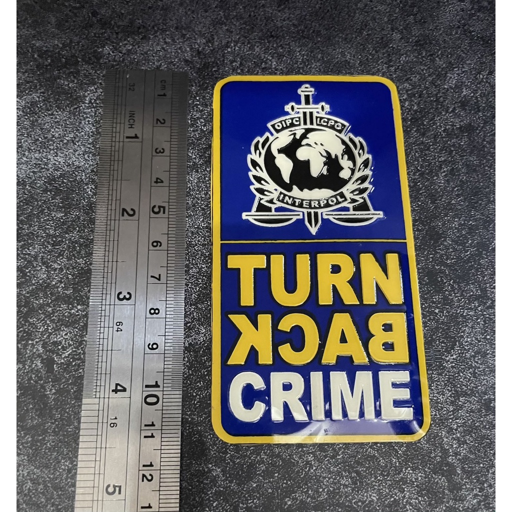 Stiker TBC  (Biru)  - Sticker Turn Back Crime - Sticker TBC Mobil