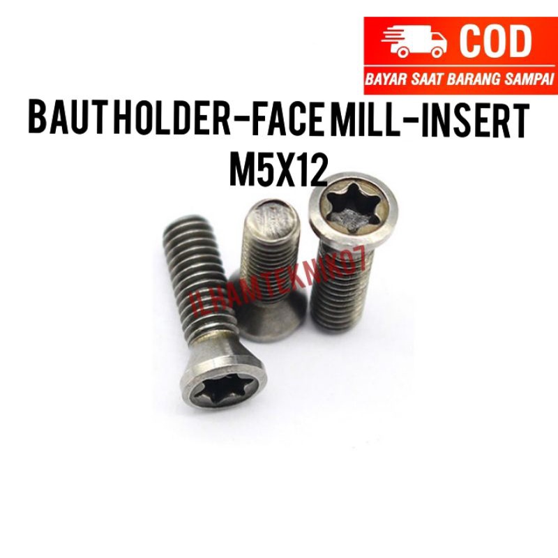 baut insert bubut baut holder bubut baut face mill M5x12
