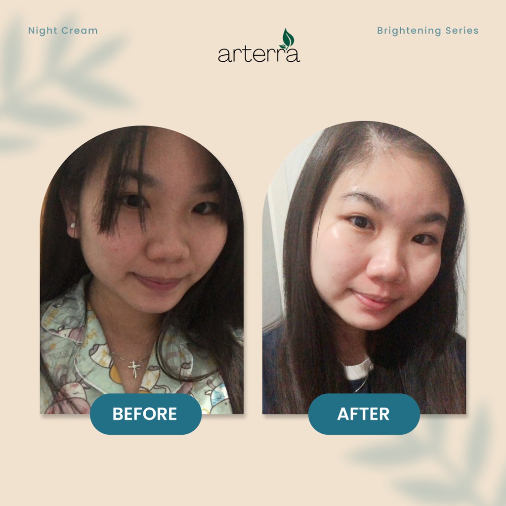 ARTERRA BRIGHTENING NIGHT CREAM ANTI AGING | KRIM MALAM NIACINAMIDE ALPHA ARBUTIN