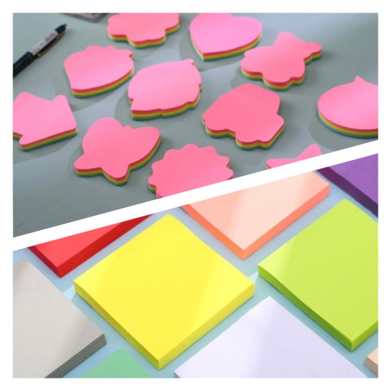 Sticky note motif lucu memo tempel warna warni stiker lucu 100 lembar