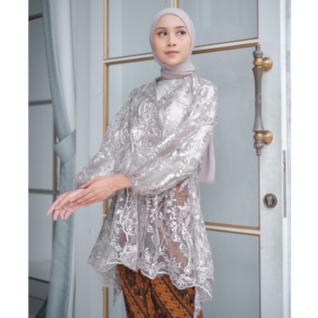 chandani.id • KENCANA OUTER NUDE | kebaya brokat tile premium wisuda kondangan. outer kondangan. kebaya wisuda. outer brokat. by chandani