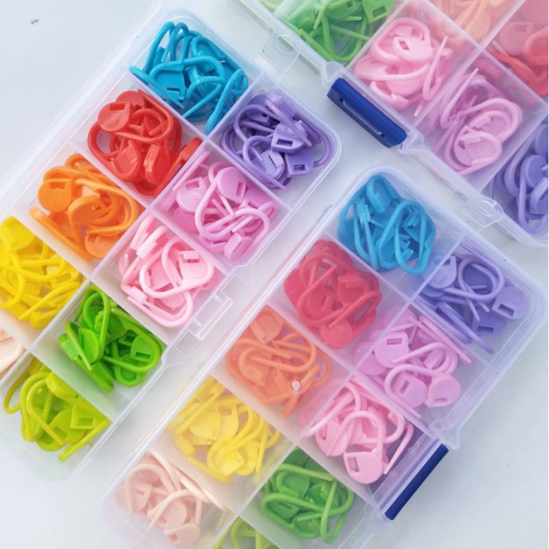 100pcs Stitch Loker Make / Peniti Plastik / Kait masker